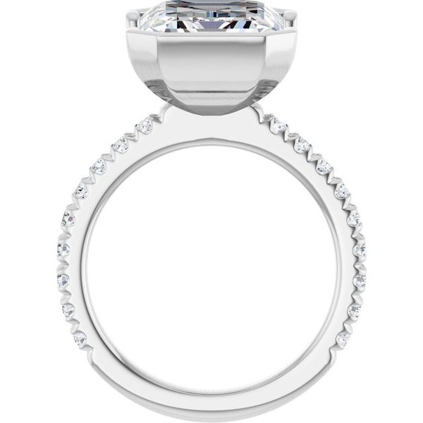 Half-Bezel Engagement Ring Image 2 Heartland Gold Wauchula, FL