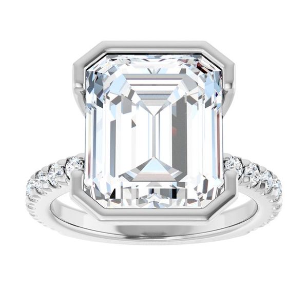 Half-Bezel Engagement Ring Image 3 Heartland Gold Wauchula, FL