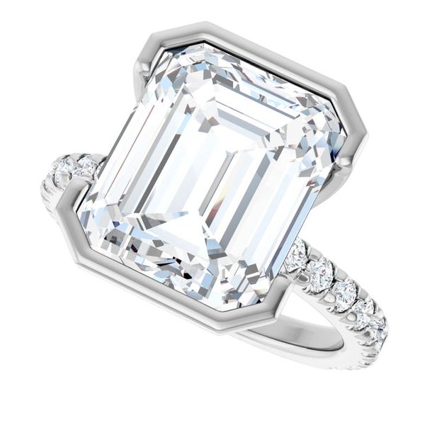 Half-Bezel Engagement Ring Image 5 Heartland Gold Wauchula, FL