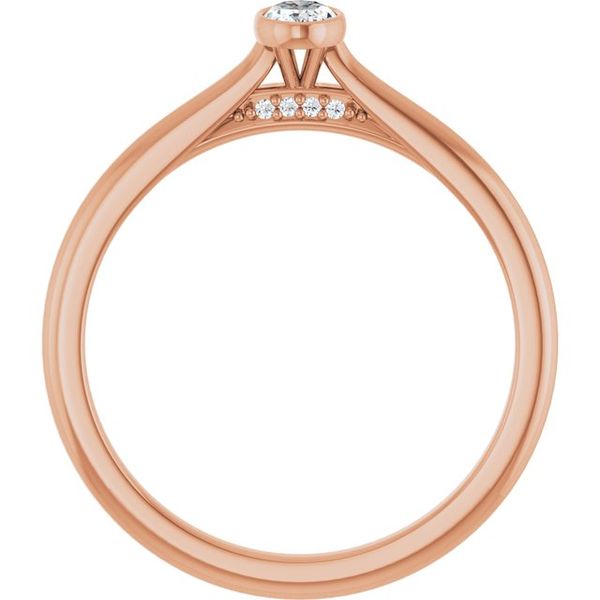 Bezel-Set Accented Engagement Ring Image 2 Arezzo Jewelers Elmwood Park, IL