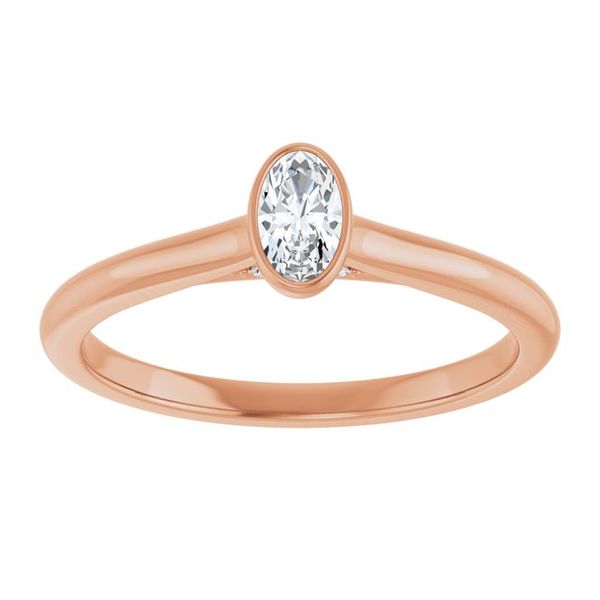 Bezel-Set Accented Engagement Ring Image 3 Arezzo Jewelers Elmwood Park, IL