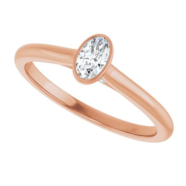Bezel-Set Accented Engagement Ring Image 5 Arezzo Jewelers Elmwood Park, IL