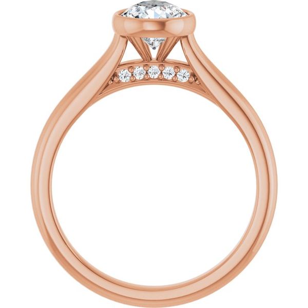 Bezel-Set Accented Engagement Ring Image 2 Jewel Smiths Oklahoma City, OK