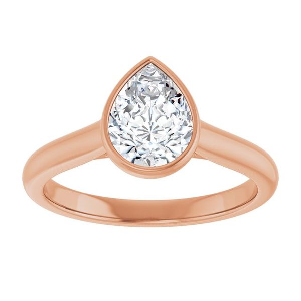 Bezel-Set Accented Engagement Ring Image 3 Jewel Smiths Oklahoma City, OK