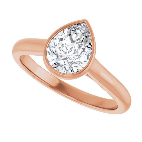 Bezel-Set Accented Engagement Ring Image 5 Jewel Smiths Oklahoma City, OK