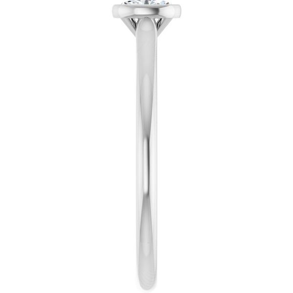 Bezel-Set Accented Engagement Ring Image 4 Berilian Jewelers Folsom, CA