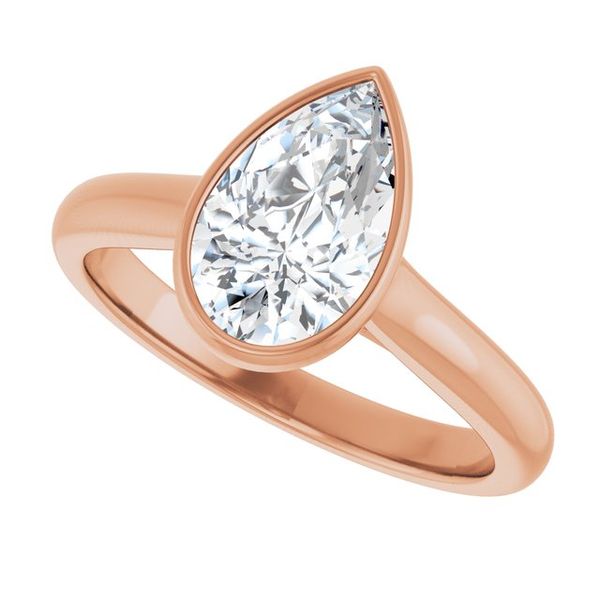 Bezel-Set Accented Engagement Ring Image 5 Adler's Diamonds Saint Louis, MO