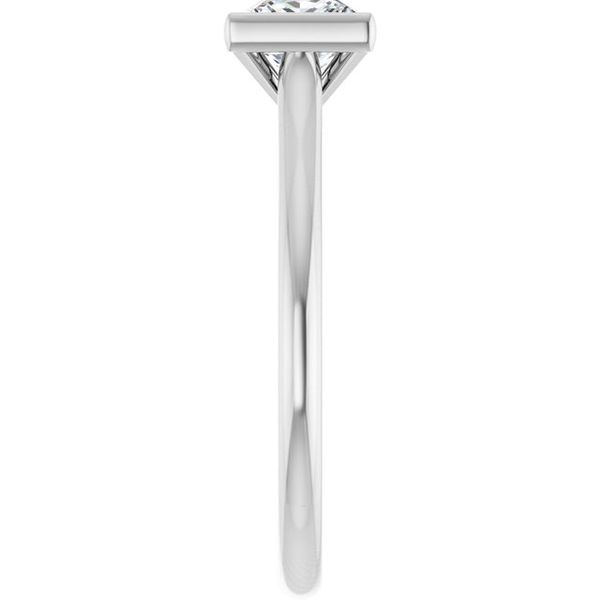 Bezel-Set Accented Engagement Ring Image 4 Brynn Marr Jewelers Jacksonville, NC