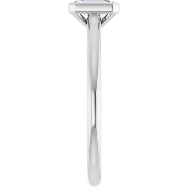 Bezel-Set Accented Engagement Ring Image 4 Berilian Jewelers Folsom, CA