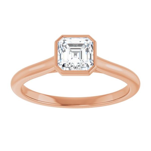 Bezel-Set Accented Engagement Ring Image 3 Berilian Jewelers Folsom, CA