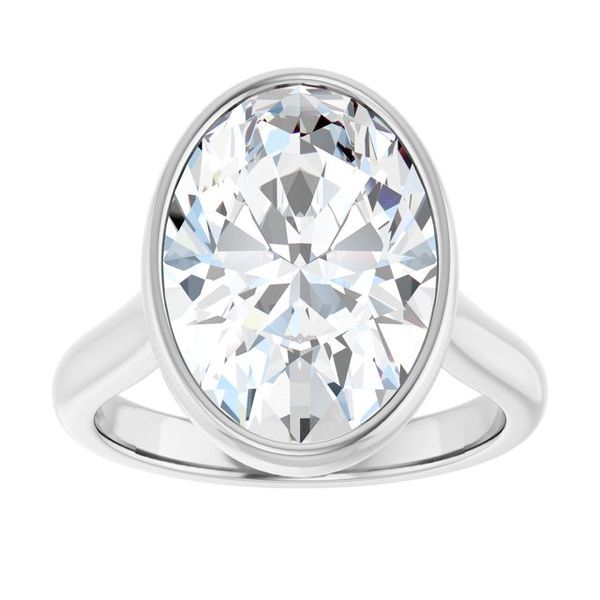 Bezel-Set Accented Engagement Ring Image 3 Berilian Jewelers Folsom, CA