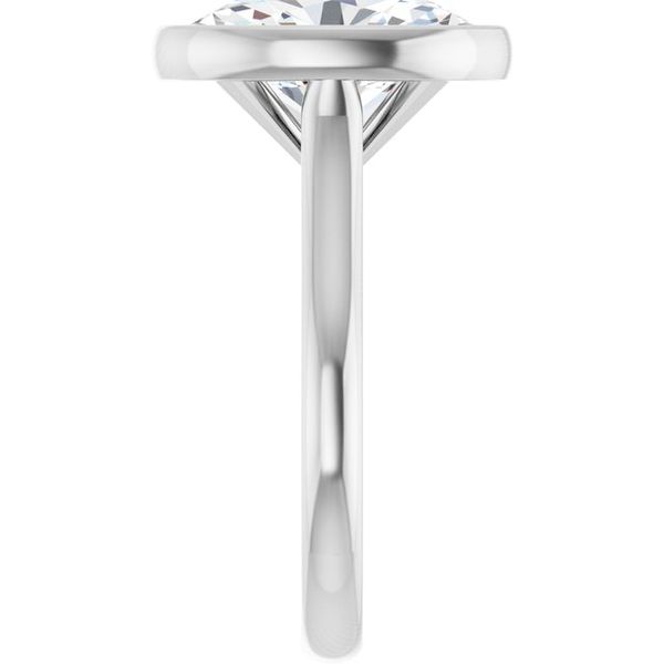 Bezel-Set Accented Engagement Ring Image 4 Berilian Jewelers Folsom, CA