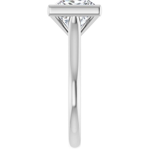 Bezel-Set Accented Engagement Ring Image 4 Arezzo Jewelers Elmwood Park, IL