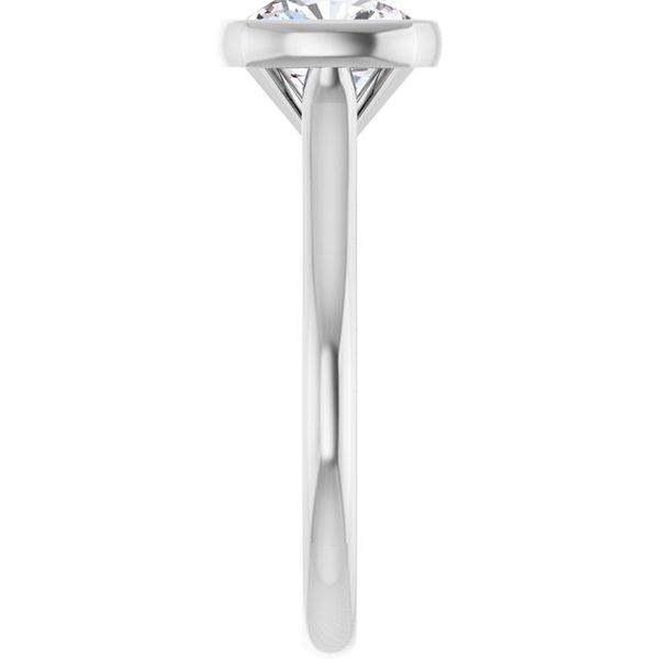 Bezel-Set Accented Engagement Ring Image 4 The Jewelry Source El Segundo, CA