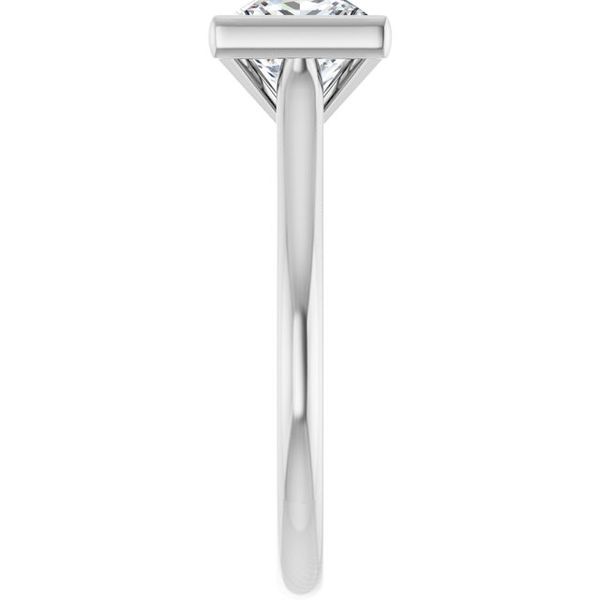 Bezel-Set Accented Engagement Ring Image 4 Adler's Diamonds Saint Louis, MO