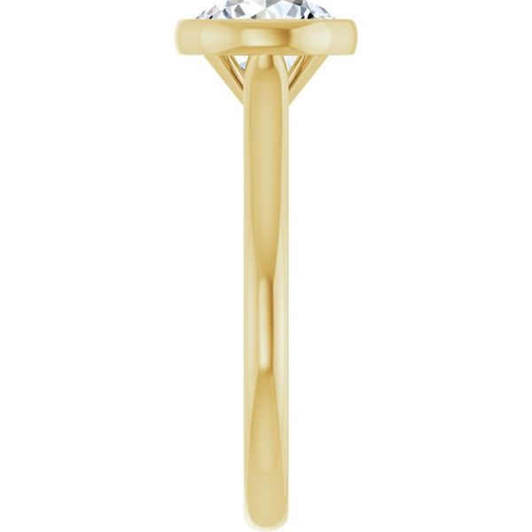 Bezel-Set Accented Engagement Ring Image 4 The Jewelry Source El Segundo, CA