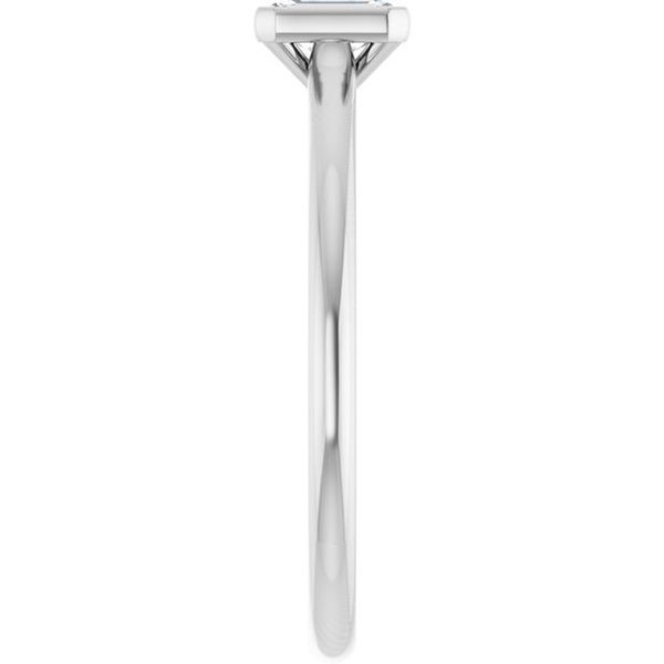 Bezel-Set Accented Engagement Ring Image 4 Berilian Jewelers Folsom, CA