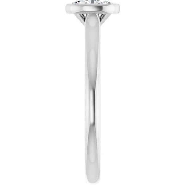 Bezel-Set Accented Engagement Ring Image 4 The Jewelry Source El Segundo, CA