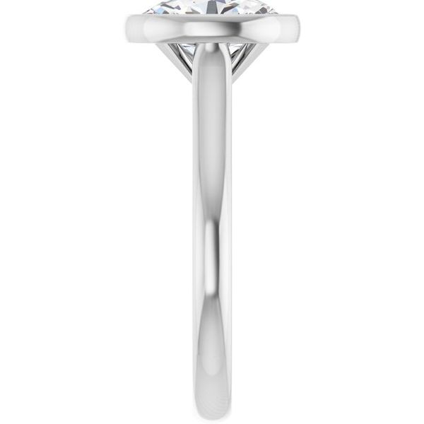 Bezel-Set Accented Engagement Ring Image 4 Adler's Diamonds Saint Louis, MO