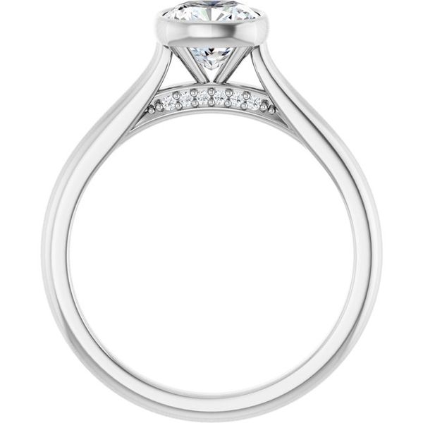 Bezel-Set Accented Engagement Ring Image 2 Jewel Smiths Oklahoma City, OK