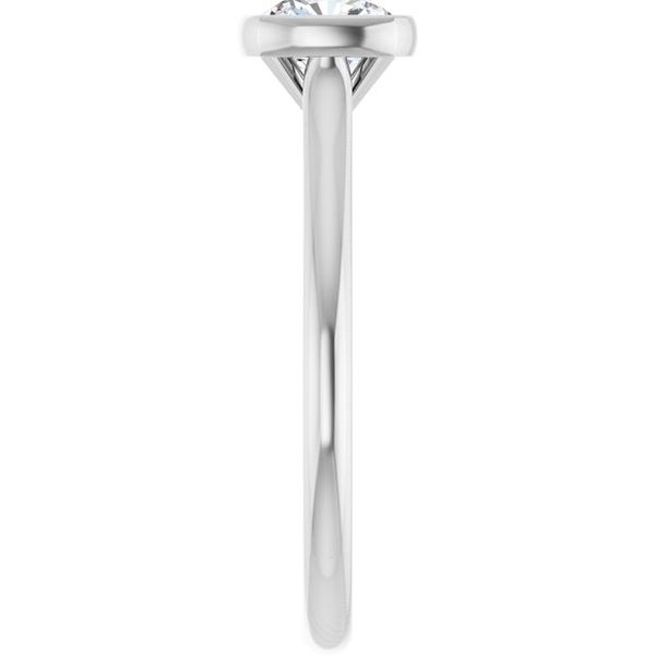 Bezel-Set Accented Engagement Ring Image 4 Jewel Smiths Oklahoma City, OK