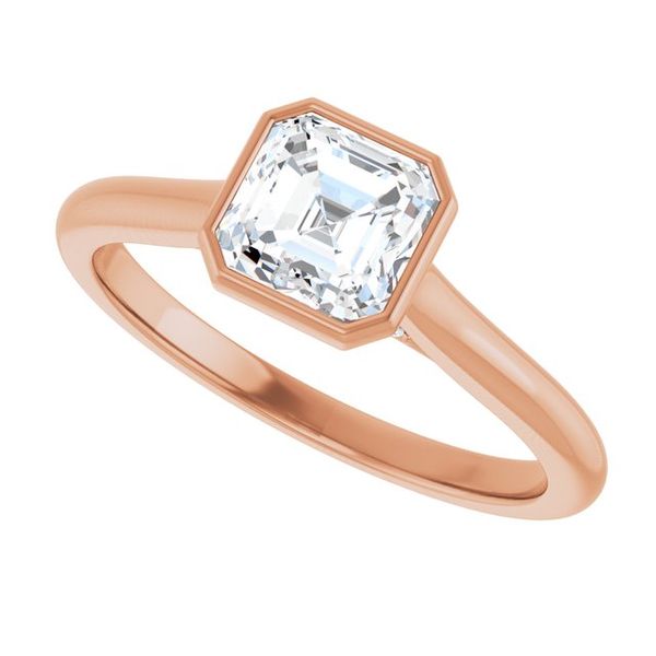 Bezel-Set Accented Engagement Ring Image 5 Harkleroad Diamonds & Fine Jewelers Savannah, GA
