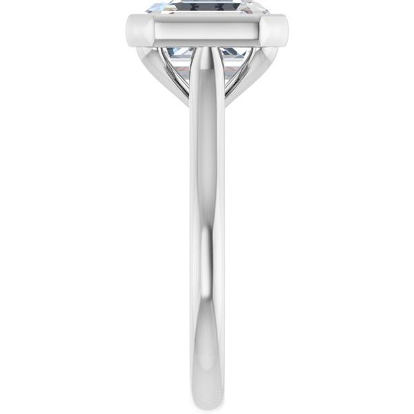 Bezel-Set Accented Engagement Ring Image 4 Adler's Diamonds Saint Louis, MO