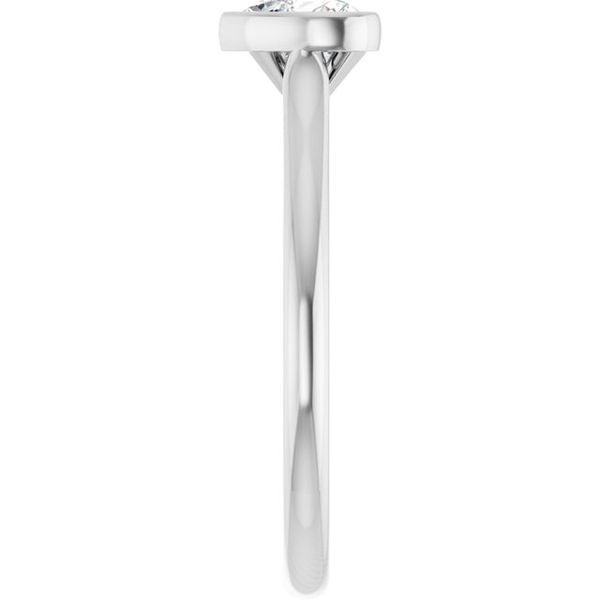 Bezel-Set Accented Engagement Ring Image 4 Berilian Jewelers Folsom, CA