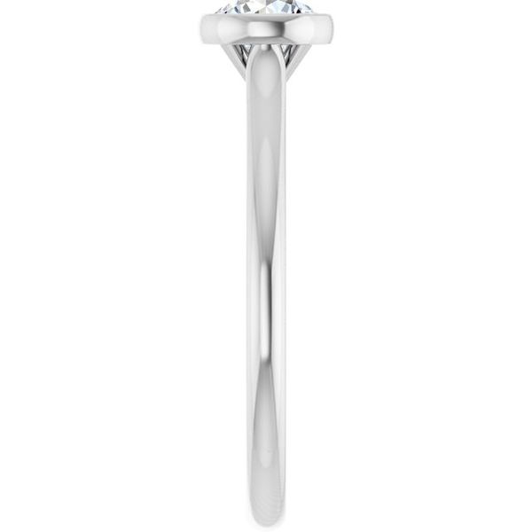 Bezel-Set Accented Engagement Ring Image 4 The Jewelry Source El Segundo, CA