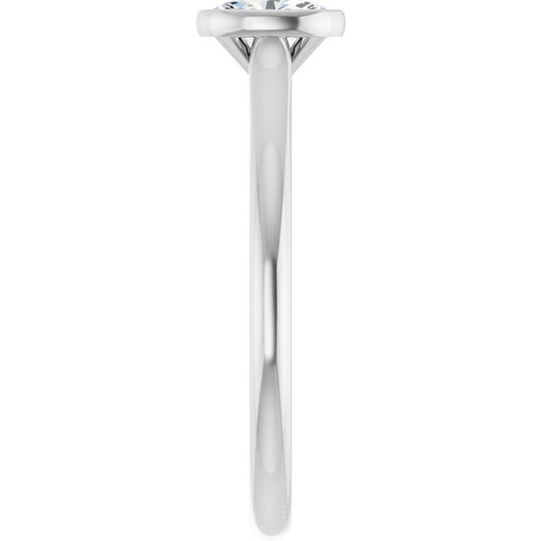 Bezel-Set Accented Engagement Ring Image 4 Brynn Marr Jewelers Jacksonville, NC