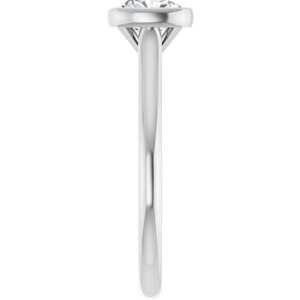 Bezel-Set Accented Engagement Ring Image 4 The Jewelry Source El Segundo, CA