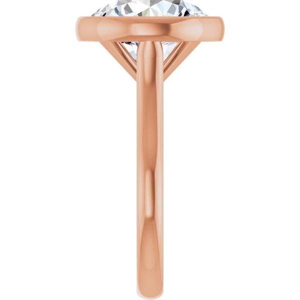 Bezel-Set Accented Engagement Ring Image 4 Berilian Jewelers Folsom, CA