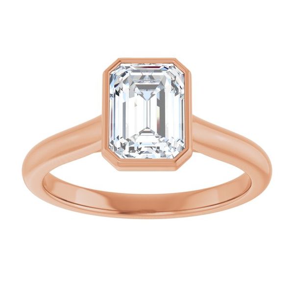Bezel-Set Accented Engagement Ring Image 3 Harkleroad Diamonds & Fine Jewelers Savannah, GA