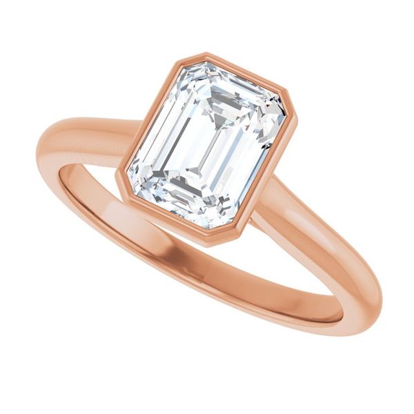 Bezel-Set Accented Engagement Ring Image 5 Harkleroad Diamonds & Fine Jewelers Savannah, GA