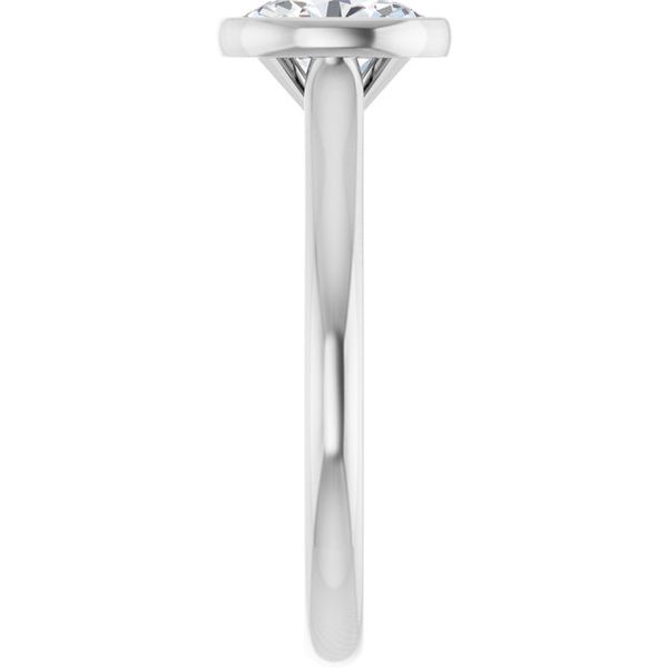 Bezel-Set Accented Engagement Ring Image 4 Berilian Jewelers Folsom, CA