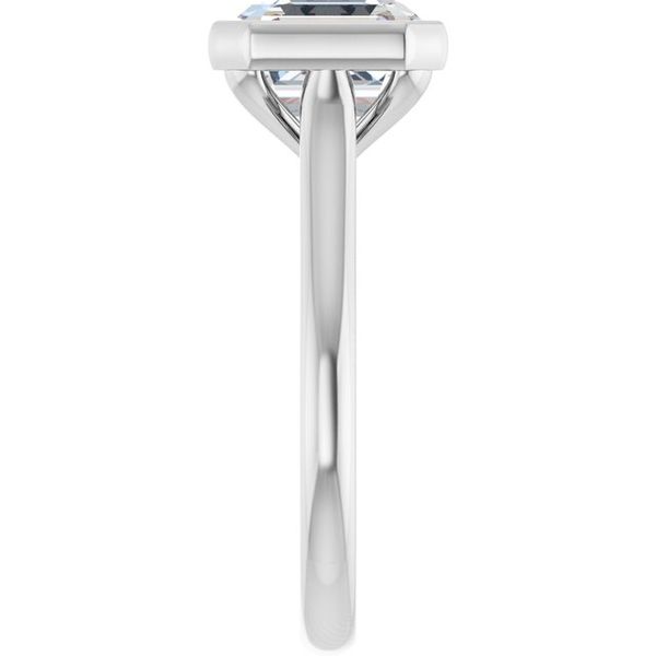 Bezel-Set Accented Engagement Ring Image 4 The Jewelry Source El Segundo, CA