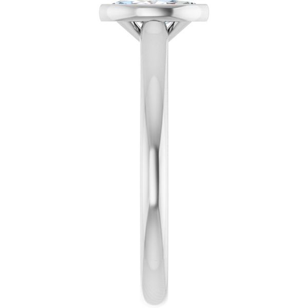 Bezel-Set Accented Engagement Ring Image 4 Adler's Diamonds Saint Louis, MO