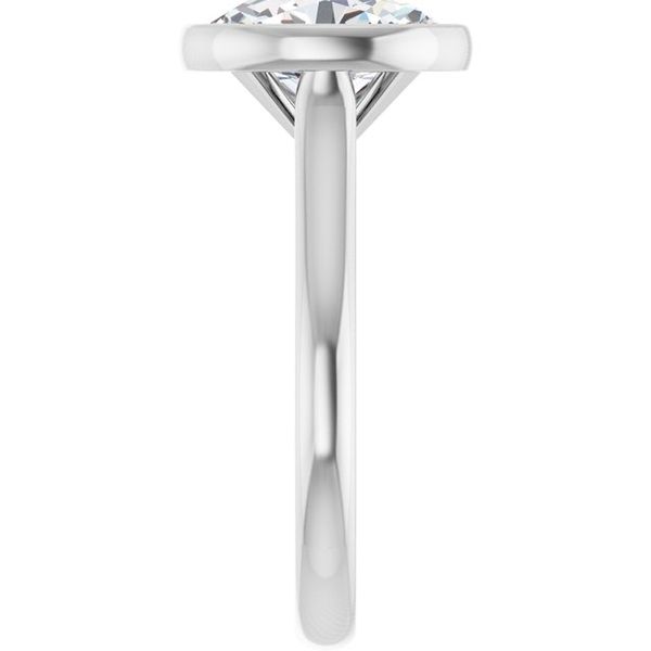 Bezel-Set Accented Engagement Ring Image 4 Berilian Jewelers Folsom, CA