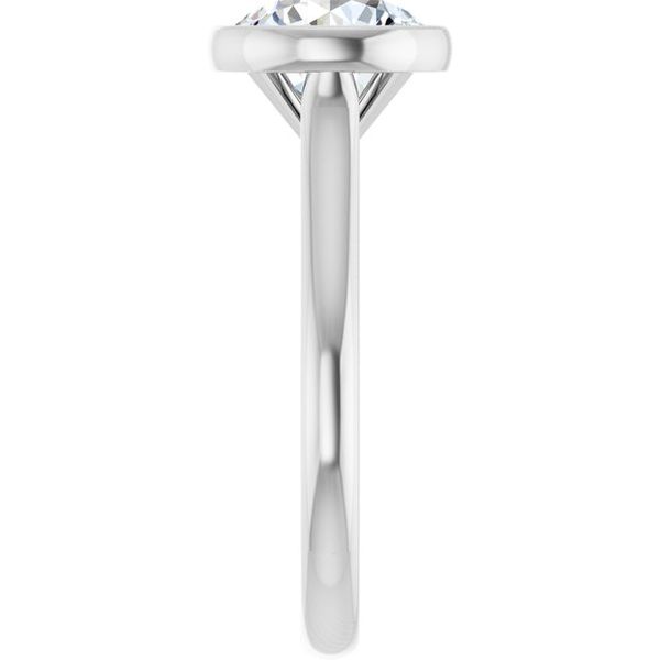 Bezel-Set Accented Engagement Ring Image 4 The Jewelry Source El Segundo, CA