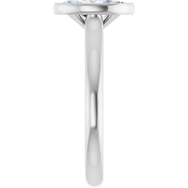 Bezel-Set Accented Engagement Ring Image 4 The Jewelry Source El Segundo, CA