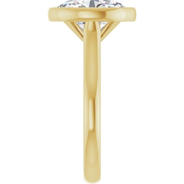 Bezel-Set Accented Engagement Ring Image 4 The Jewelry Source El Segundo, CA