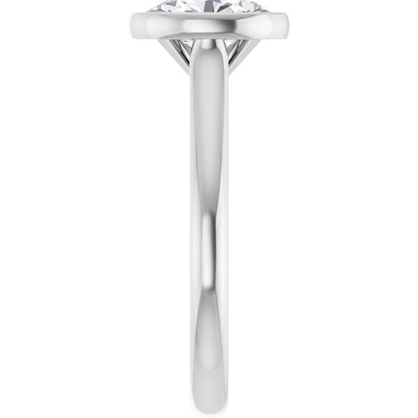 Bezel-Set Accented Engagement Ring Image 4 H. Brandt Jewelers Natick, MA
