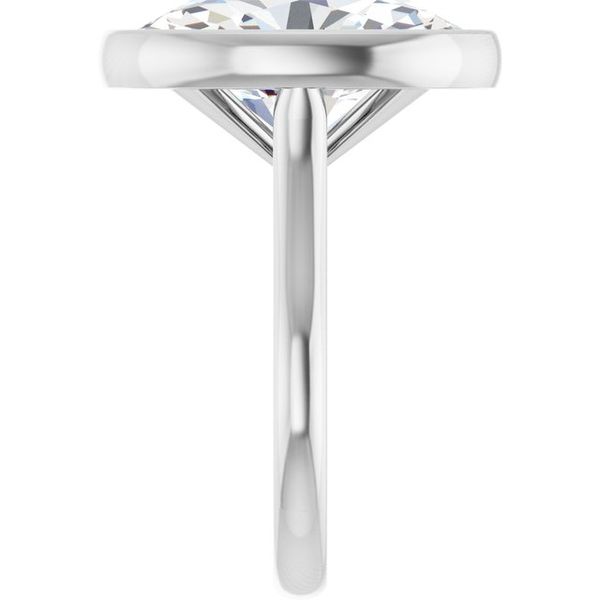 Bezel-Set Accented Engagement Ring Image 4 Adler's Diamonds Saint Louis, MO