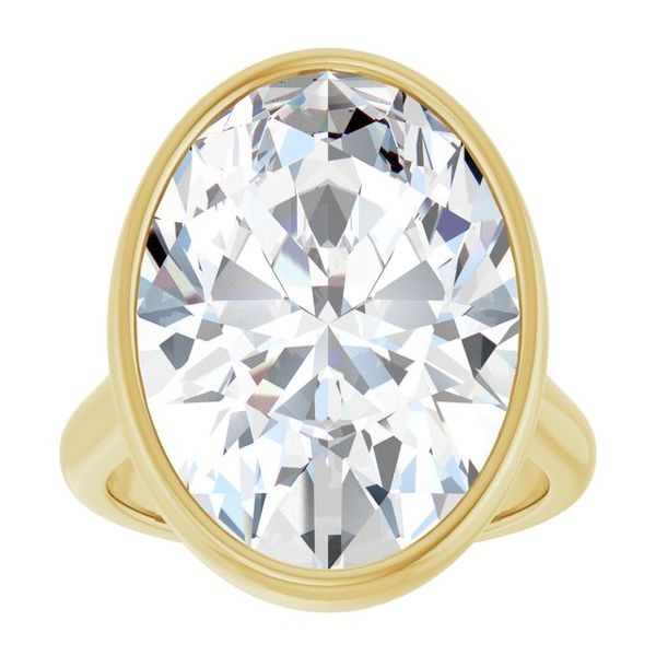 Bezel-Set Accented Engagement Ring Image 3 Berilian Jewelers Folsom, CA