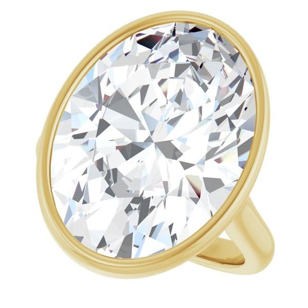 Bezel-Set Accented Engagement Ring Image 5 Berilian Jewelers Folsom, CA