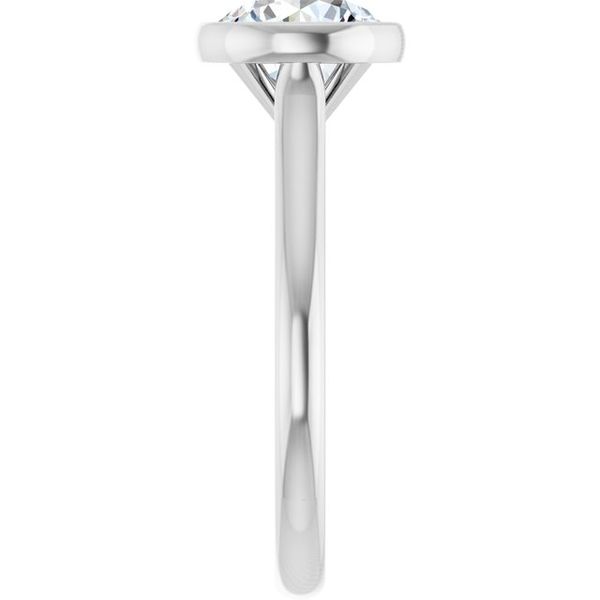 Bezel-Set Accented Engagement Ring Image 4 Golden Grace Jewelers Brookfield, GA