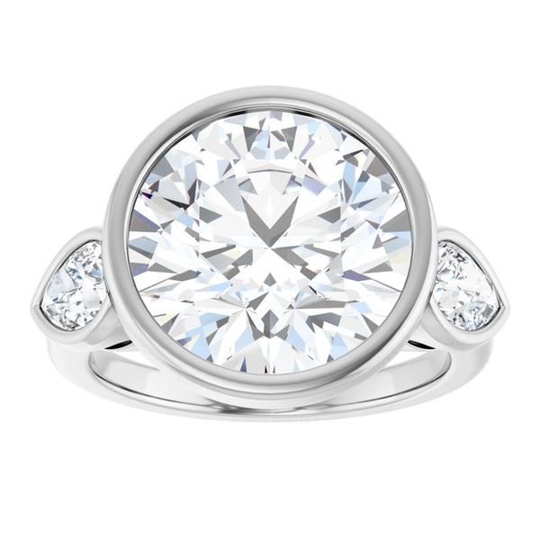Bezel-Set Three-Stone Engagement Ring Image 3 Blue Water Jewelers Saint Augustine, FL