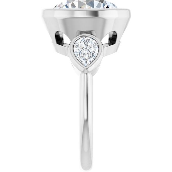Bezel-Set Three-Stone Engagement Ring Image 4 Blue Water Jewelers Saint Augustine, FL