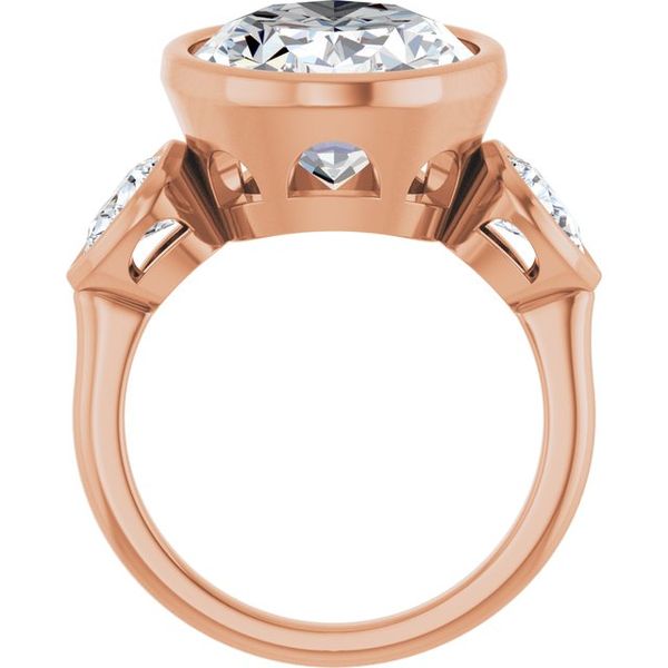 Bezel-Set Three-Stone Engagement Ring Image 2 Blue Water Jewelers Saint Augustine, FL