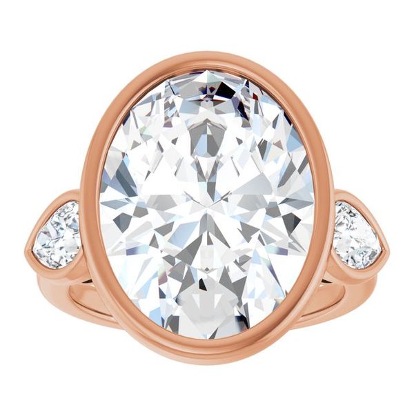Bezel-Set Three-Stone Engagement Ring Image 3 Blue Water Jewelers Saint Augustine, FL